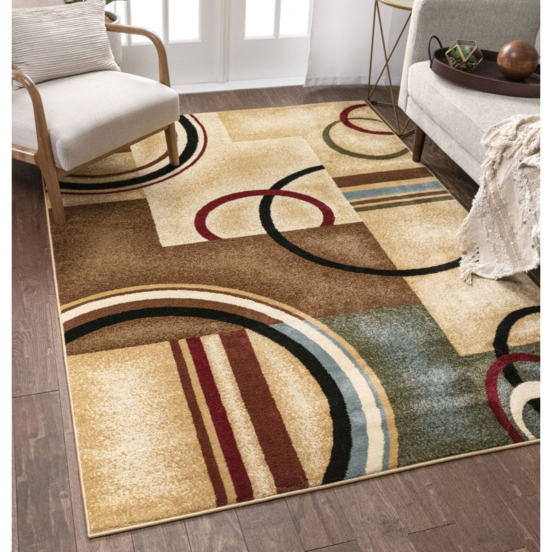 Ebern Designs Bellair Abstract Ivory Area Rug & Reviews Wayfair